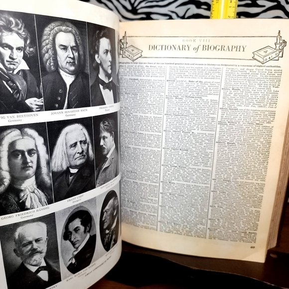 Rare Beautiful Antique 1938 Hard Cover The Volume Library Encyclopedia Book - Picture 7 of 10